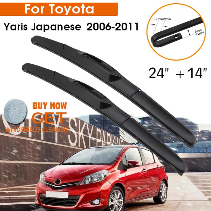 Car Wiper Blade For Toyota Yaris Japanese 2006-2011 Windshield Rubber