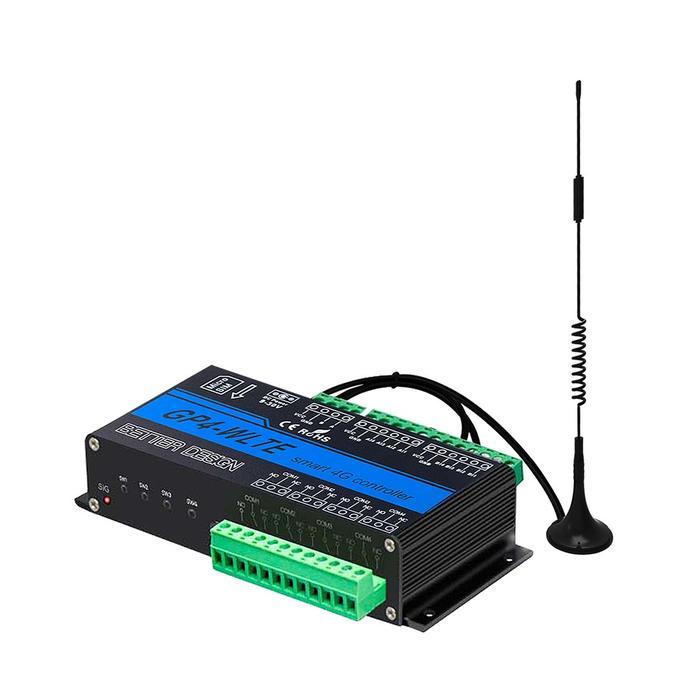 Smart 4G Global Gsm Sms App Controller Gp4-Wlte Rs485 Web Control 4 Channel Support 4-20Ma Analog In