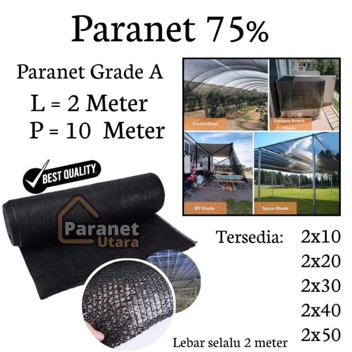 Paranet 75% Lebar 2 Meter x Panjang 10 Meter