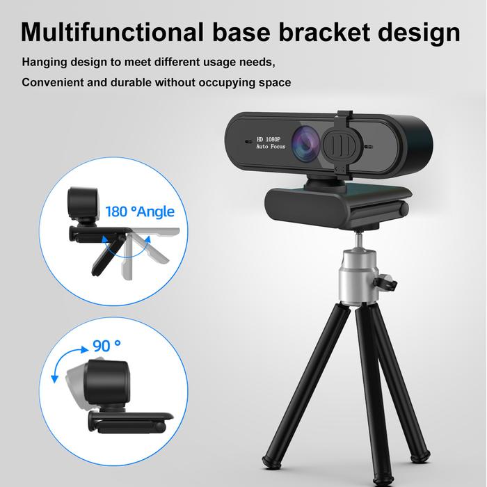 Webcam 1080P Full HD Web Camera With Lens Cover Microphone USB Web