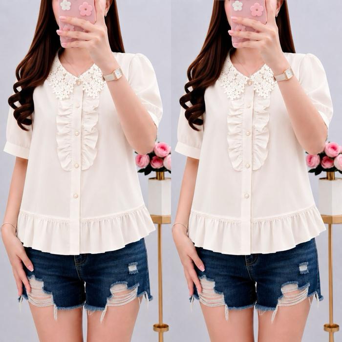 Blouse Wanita Renda Winny Premium katun 1314