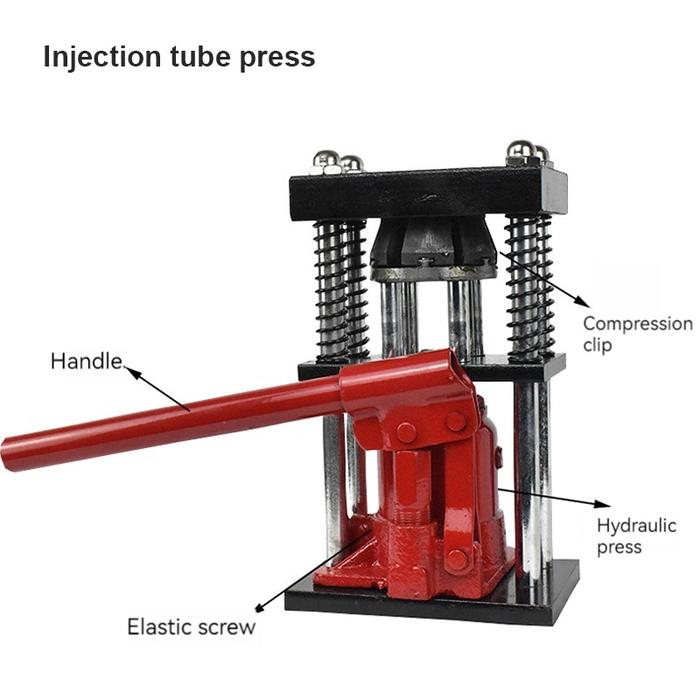 D-Type 8-Tooth Hand Plastic Hose Crimper Hose Crimping Tool Benchtop Hydraulic Clamp Tube Crimping