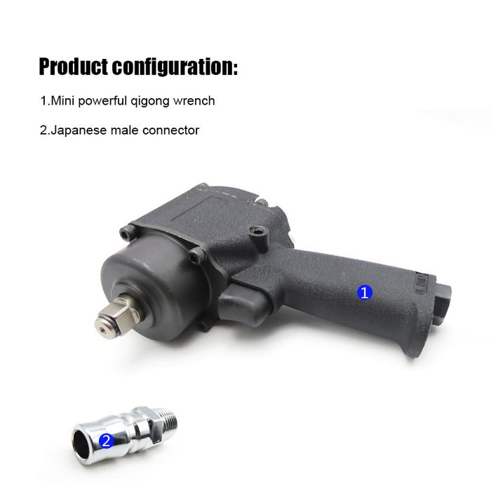 Mini Pneumatic/Air Impact Wrench Air 1/2 inch Twin Hammer Air Car Repairing Impact Wrench Cars Wrenc