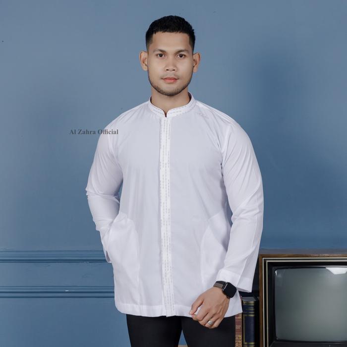 Al Zahra Koko Pria Putih Dewasa Bordir Az-2174 Harga Promo