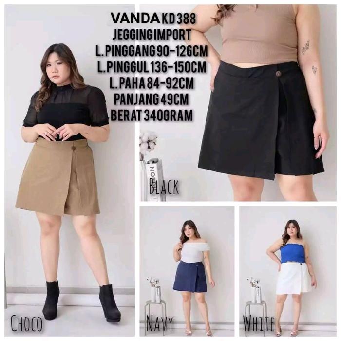 VANDA Rok celana Pendek Polos Jumbo Bigsize
