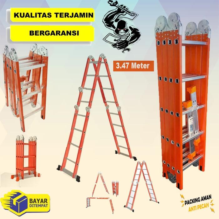ORIGINAL Tangga Bangunan Multifungsi / Multi Purpose Ladder Blackfoot 3,47 M READY STOCK