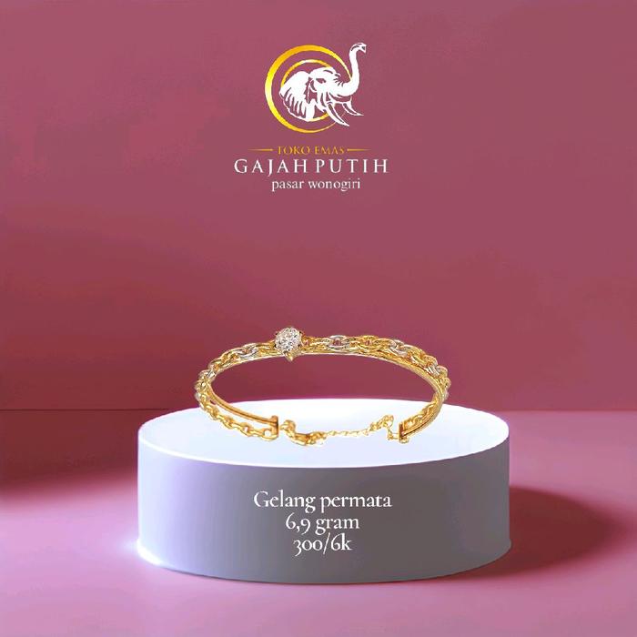 Gelang emas permata 6,9 gram