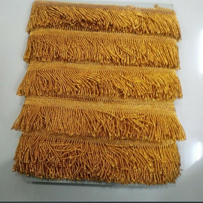 Renda Rumbai Gold Emas / Silver Perak (K-666)