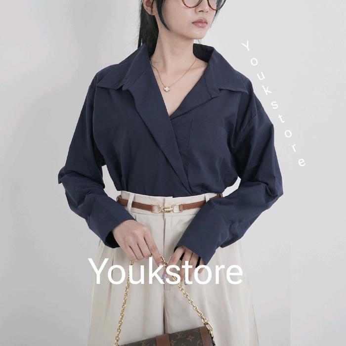 Kemeja simple unik/blouse wanita elegan unik/blouse kemeja premium