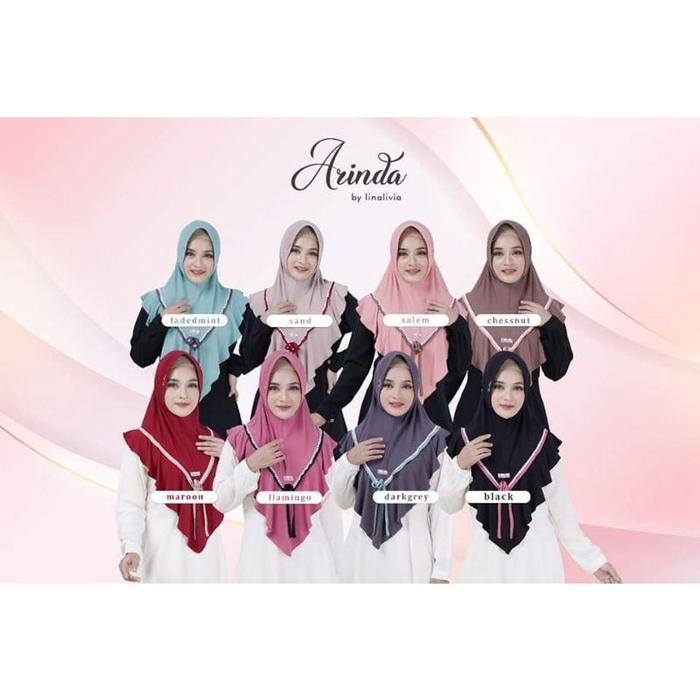 Dapatkan Bergo Arinda Ori Linalivia Jersey High Twist