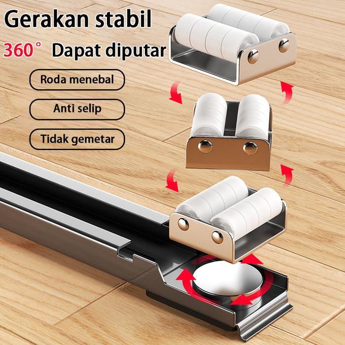 360roda lemari portable  2 Pcs Roda Kaki Mesin Cuci Roda Kulkas 2 Pintu Tatakan Dudukan Alas Mesin C