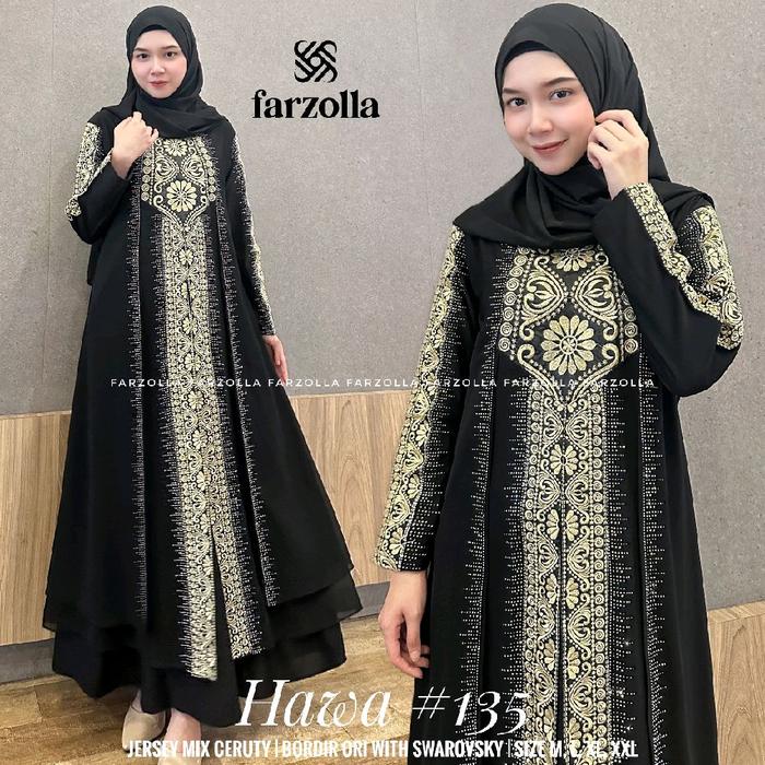 abaya Turkey 1095 Hawa 135 bordir mewah