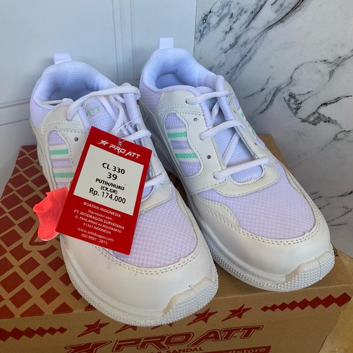 SEPATU PRO ATT PUTIH BANYAK MODEL READY STOCK WARNA LIST RANDOM HIJAU/ABU
