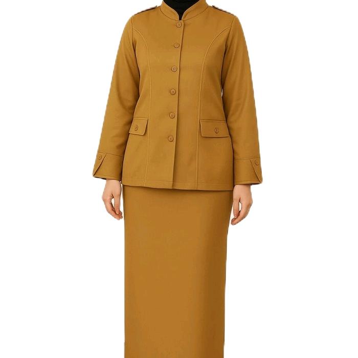 Lilo PO stelan  blazer khaki sedang/seragam kerja pdh khaki pns/baju pemda/baju pemda wanita guru/se