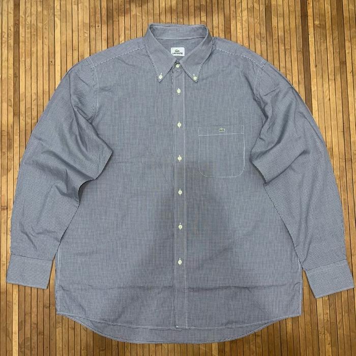 KEMEJA CASUAL GINGHAM TARTAN BUTTON DOWN LONG SLEEVE SHIRT hugo boss brooks & brothers