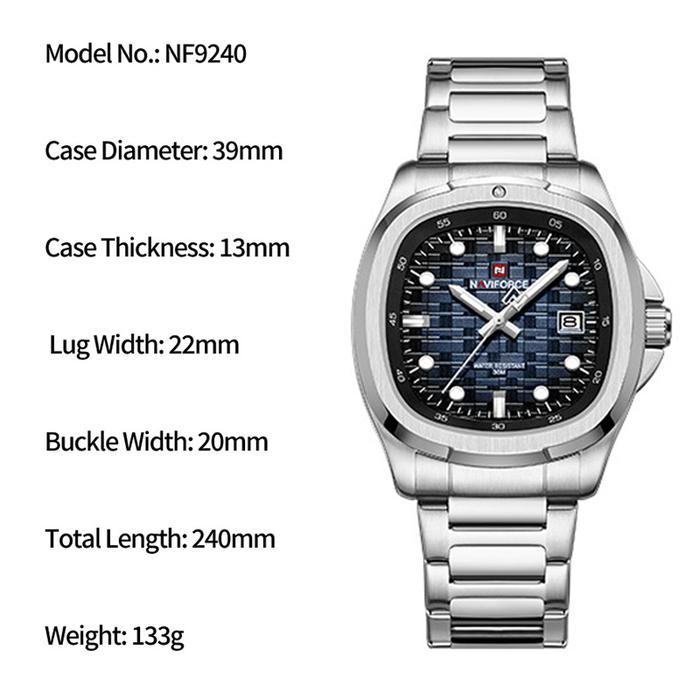 .NAVIFORCE New Design Men Automatic Date Display Wristwatch Luxury Sport watches for men 3ATM Waterp