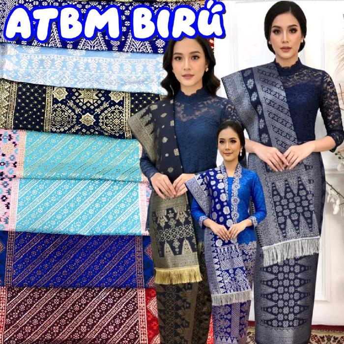 ANEKA SONGKET MESIN / ATBM BIRU TERBARU ILHAM SONGKET