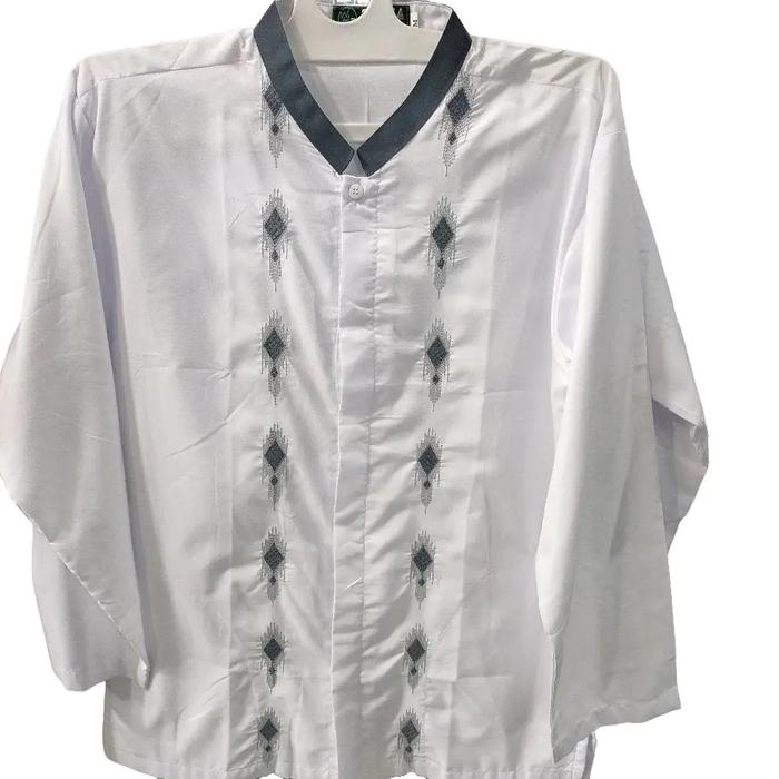 zalzabila baju koko dewasa putih katun
