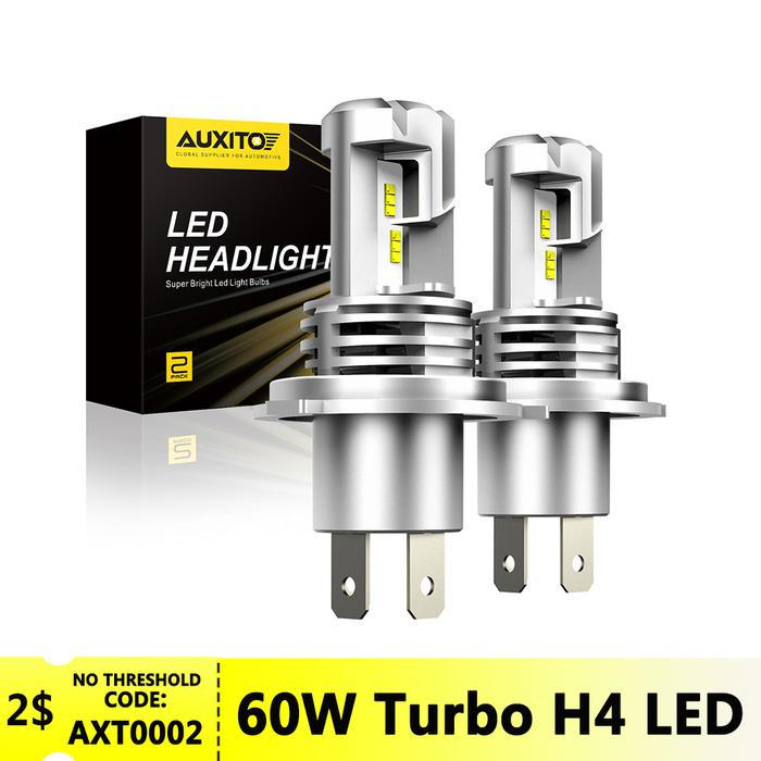 AUXITO 2Pcs H4 ZES LED Headlight With Fan Turbo 60W H4 LED 12000LM