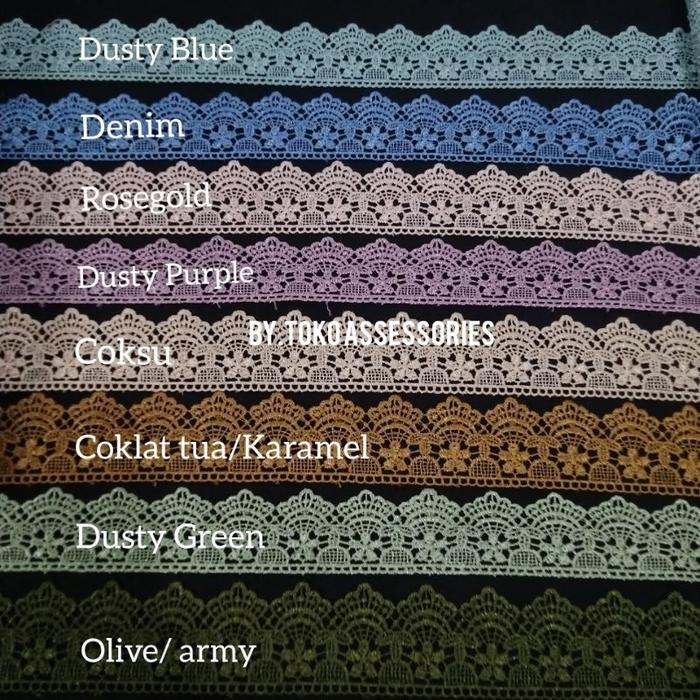 (rollan) renda gamis | Renda Gamis | renda meteran | Renda prada | renda pakaian| renda Murah |