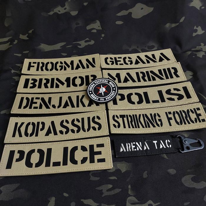 PATCH BODYGURUN / PATCH LASER CREAM TNI POLRI / PATCH BODYDEPAN BELAKANG