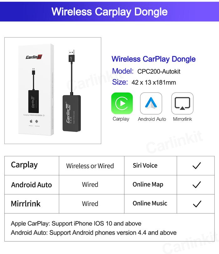 Kabel Apple CarPlay Android Auto Carplay Dongle untuk Sistem Android