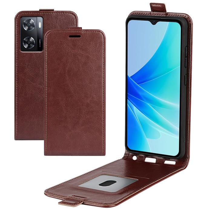 For Oppo A57 A57S A77S 4G 2022 Flip Vertical Case Retro Smooth