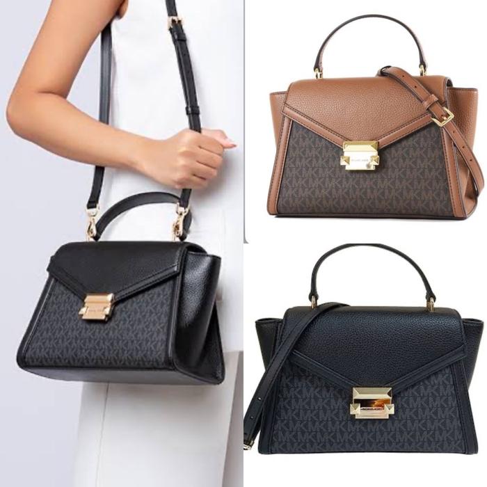 TAS WANITA MK WHITNEY MEDIUM FLAP TOP HANDLE SATCHEL ORIGINAL