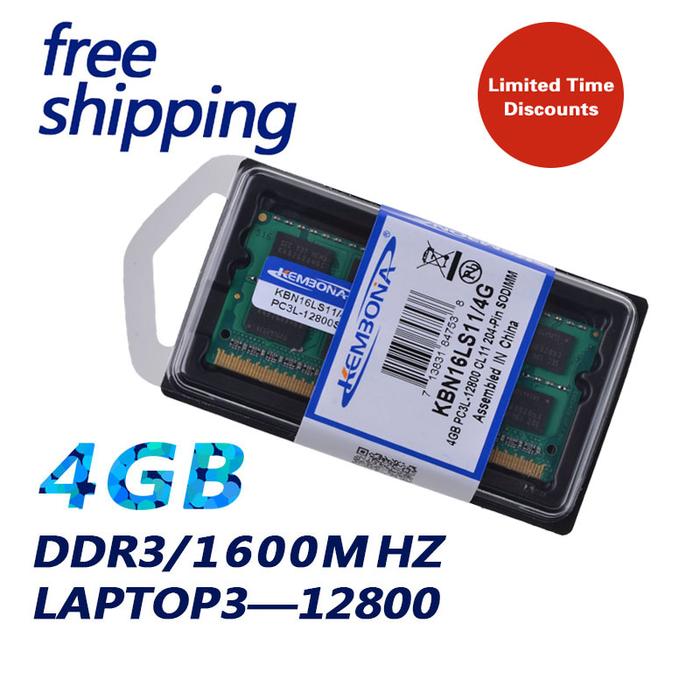 KEMBONA Lifetime Warranty ! 1.35V DDR3L 1600 MHz DDR3 PC3-12800 4GB