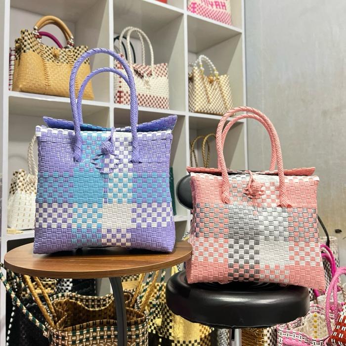 Tas Koper Size M patty 28x14x22cm Kapasitas Gula 5kg / Tas Anyaman Jali / Tas Anyaman Plastik Premiu