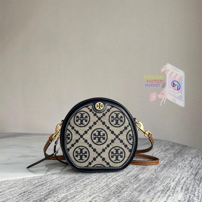 TAS T Monogram Jacquard Moon Royal Navy 88168 Camera Bag