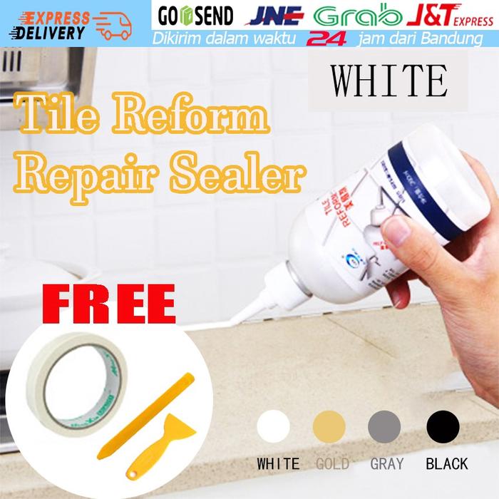 Tile Reform Lem Nat Gap Celah Keramik dinding Lantai Kamar Mandi 280ml Puith/Hitam/Emas/Abu-abu