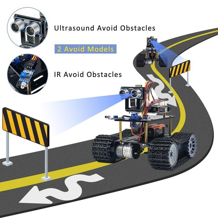 Lafvin Smart Tank Robot Car Kit For Arduino For Uno Diy Robotic Kit Education Learning Set With Tuto