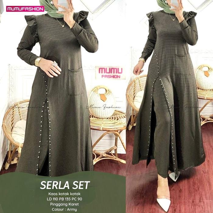 MUFASH - SERLA SET / Setelan Muslimah Celana Dan Long Tunik  by Fashion Solo