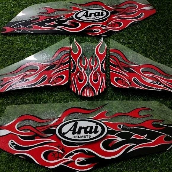 Striping variasi Transparan RX King Custom Api Arai OSEAN