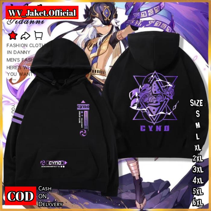 JAKET HOODIE PULLOVER GENSHIN CYNO Jaket Pullover Kupluk OVERSIZE S M L XL JUMBO XXL XXXL 4XL 5XL 6X