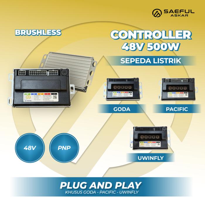 Kontroler PNP Sepeda Listrik Pacific Goda Uwinfly Soket Tanam | Controller Sepeda Listrik Plug and P
