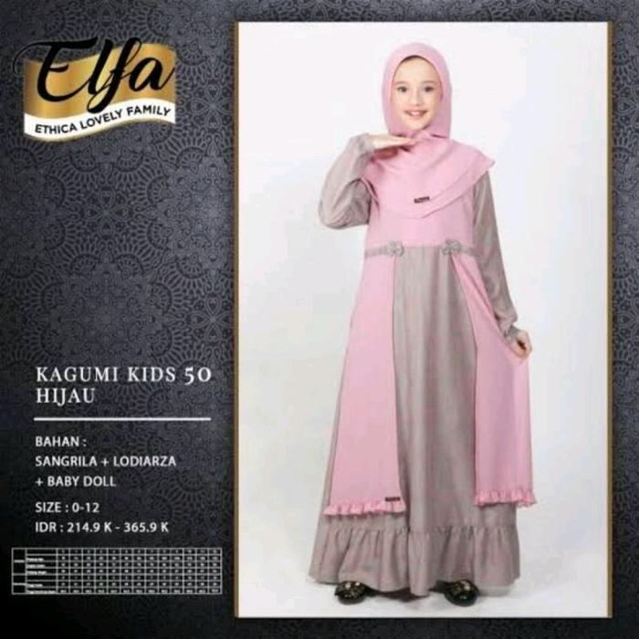 GAMIS DEWASA ETHICA KAGUMI KIDS 50 WARNA TERACOTA ,HIJAU
