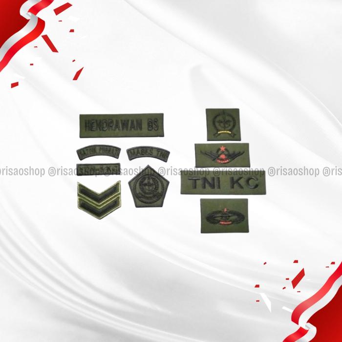 RISAOSHOP - Atribut Bordir TNI KC Eceran Finishing Mika