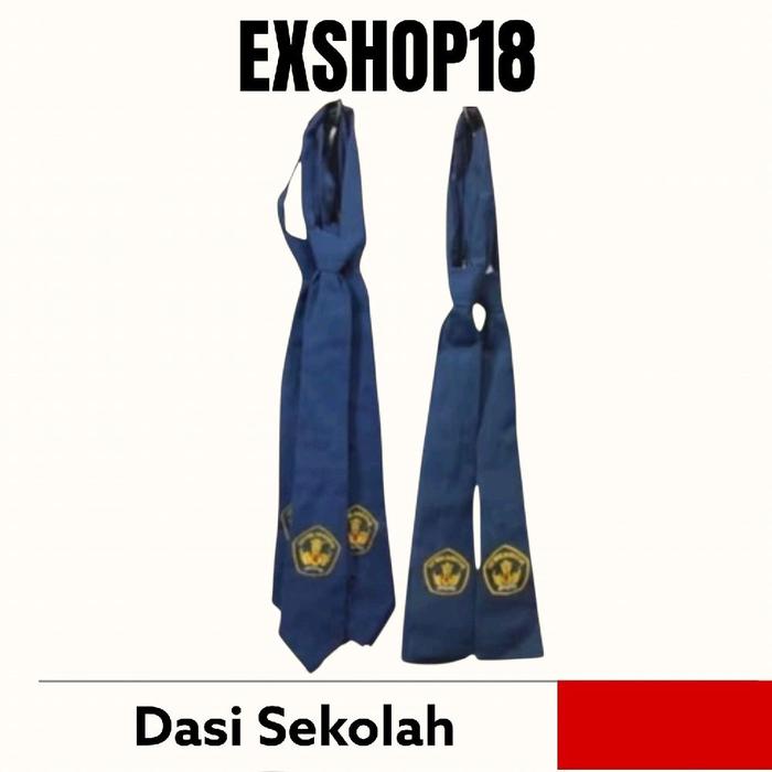 Dasi SMP Sekolah Panjang / Dasi SMP Panjang / Dasi Osis SMP Panjang Perekat Logo Bordir