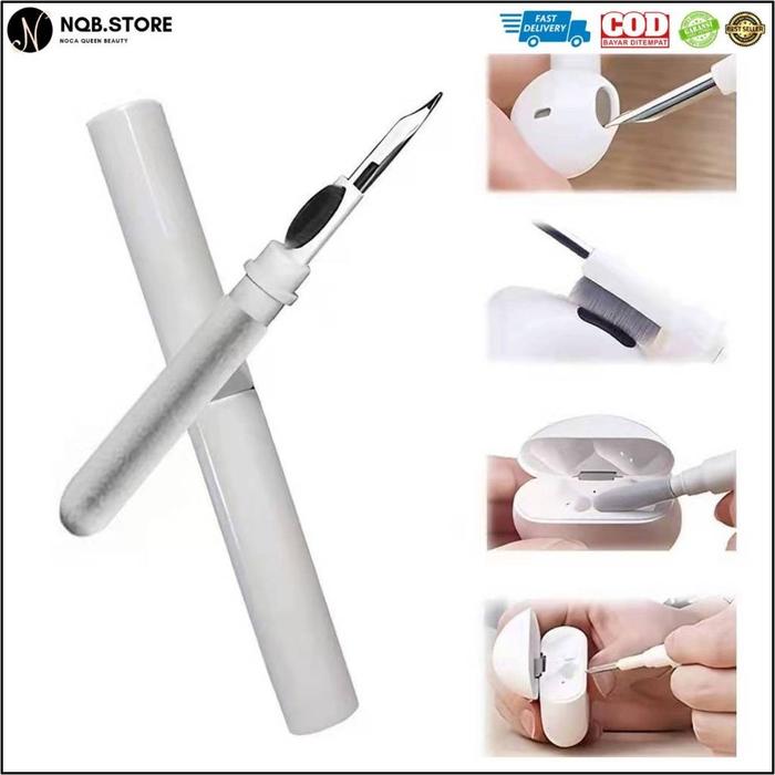 NQB - PENA PEMBERSIH aksesoris handphone gadget - Multi Cleaning Pen 3in1 Earphone Cleaner headset L