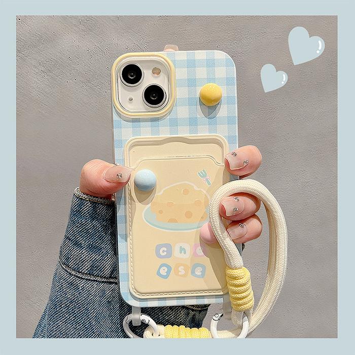 Tali Pengikat Keju Fullcover Card Case Kotak-Kotak Casing Redmi Note 13 Pro Plus 5G 13C Note 8 Pro N