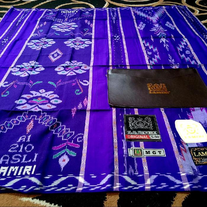 SARUNG LAMIRI SONGKET MGT S90 A1 ASLI BENANG 210 FULL SUTERA MOTIF SONGKET GUNUNGAN SARUNG PRIA MUSL