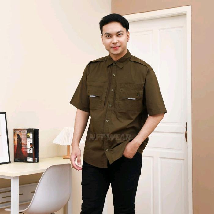 NFT_WEAR19- Kemeja lapangan outdoor tactikal kemeja pendek terbaru streat syle kemeja kerja kemeja o