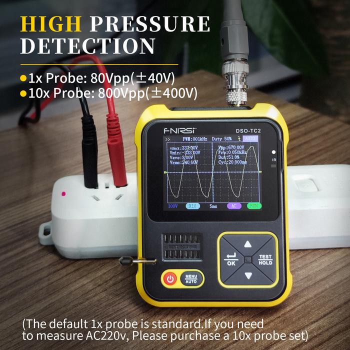 FNIRSI DSO-TC2 Handheld Digital Oscilloscope Transistor Tester 2-in-1