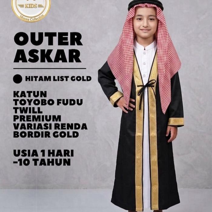 Jubah raja salman/Jubah arab/Jubah aqiqah/jubah aqiqah Katun Muslim Gamis