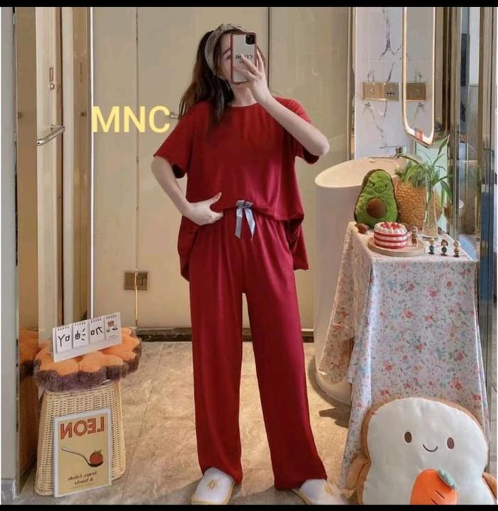 baju tidur wanita import spandek polos cp MNC bahan bagus dan lembut