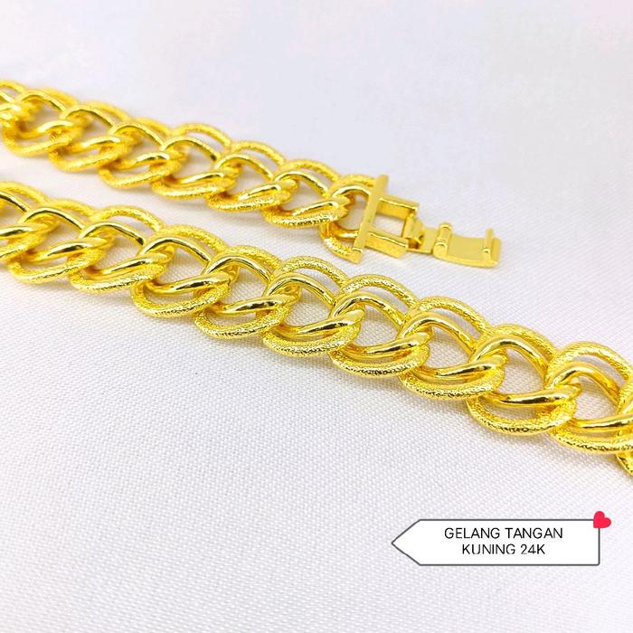 Gelang Tangan Imitasi Emas 24k