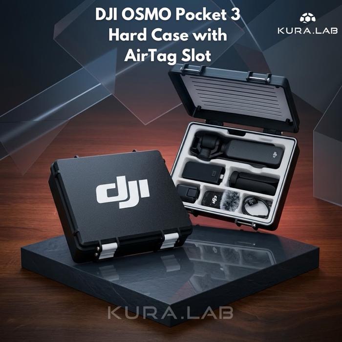 DJI Osmo Pocket 3 Hard Case with AirTag Slot KURA.LAB | Protective Storage Case DJI Pocket 3 Creator