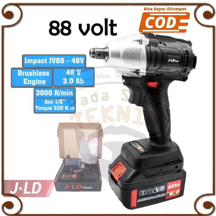 Cordless Impact Wrench 48V Brushless JLD 48s 1batre JDL TOOLS Komplit Set 88V